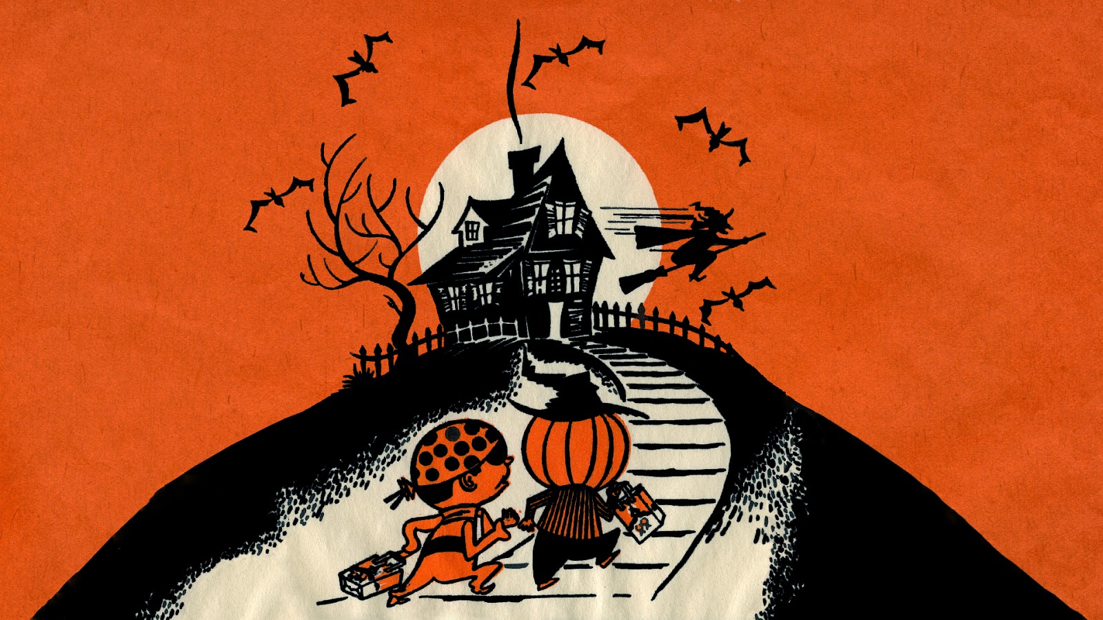 Neato Coolville Halloween Wallpaper Up The Hill Trick Or Treat
