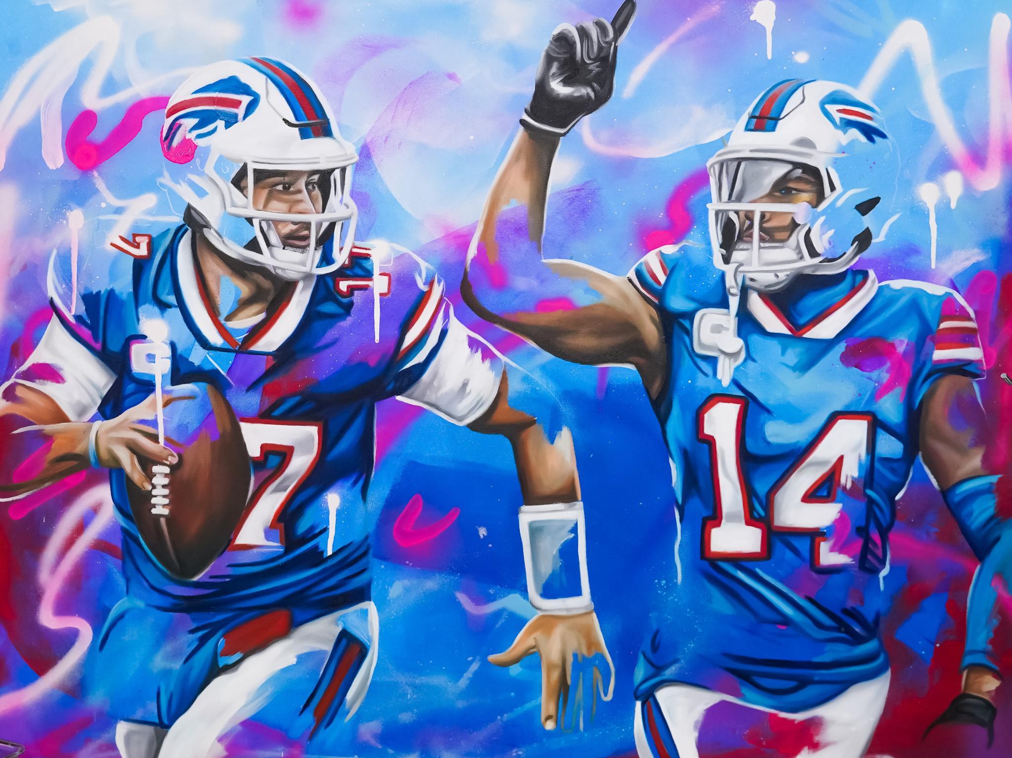 Josh Alan and Stefon Diggs painting that I just finished Go Bills