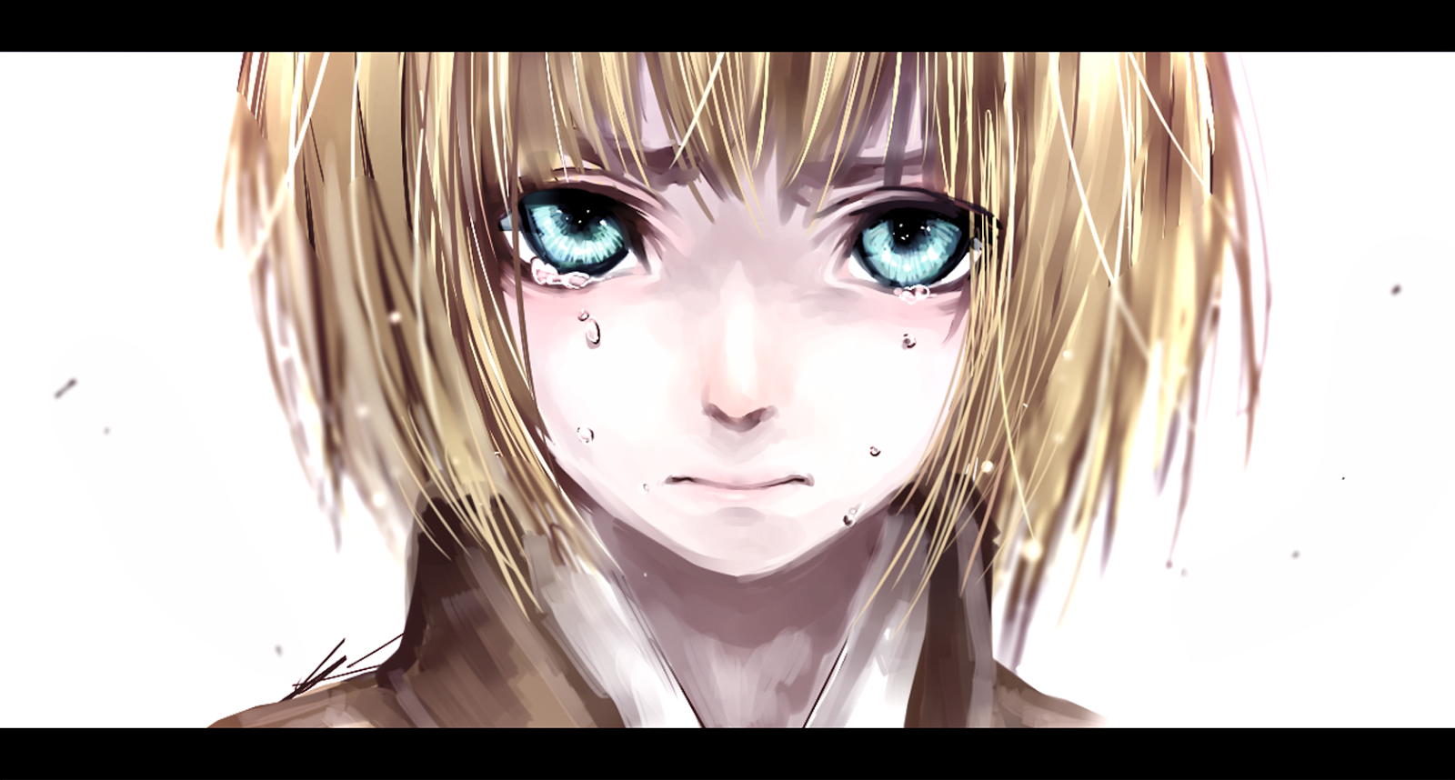 Attack On Titan Shingeki No Kyojin Armin Arlert Anime Crying Blue Eyes