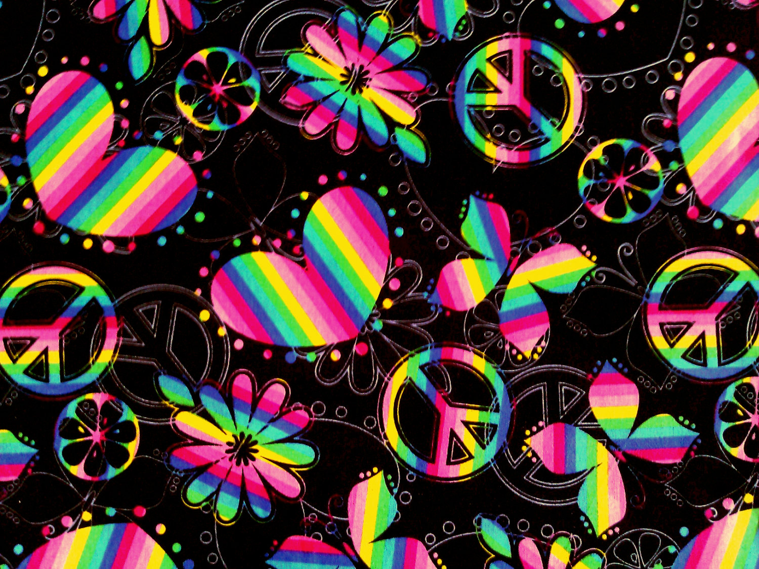 Zebra Peace Sign Backgrounds Neon peace sig 1500x1125