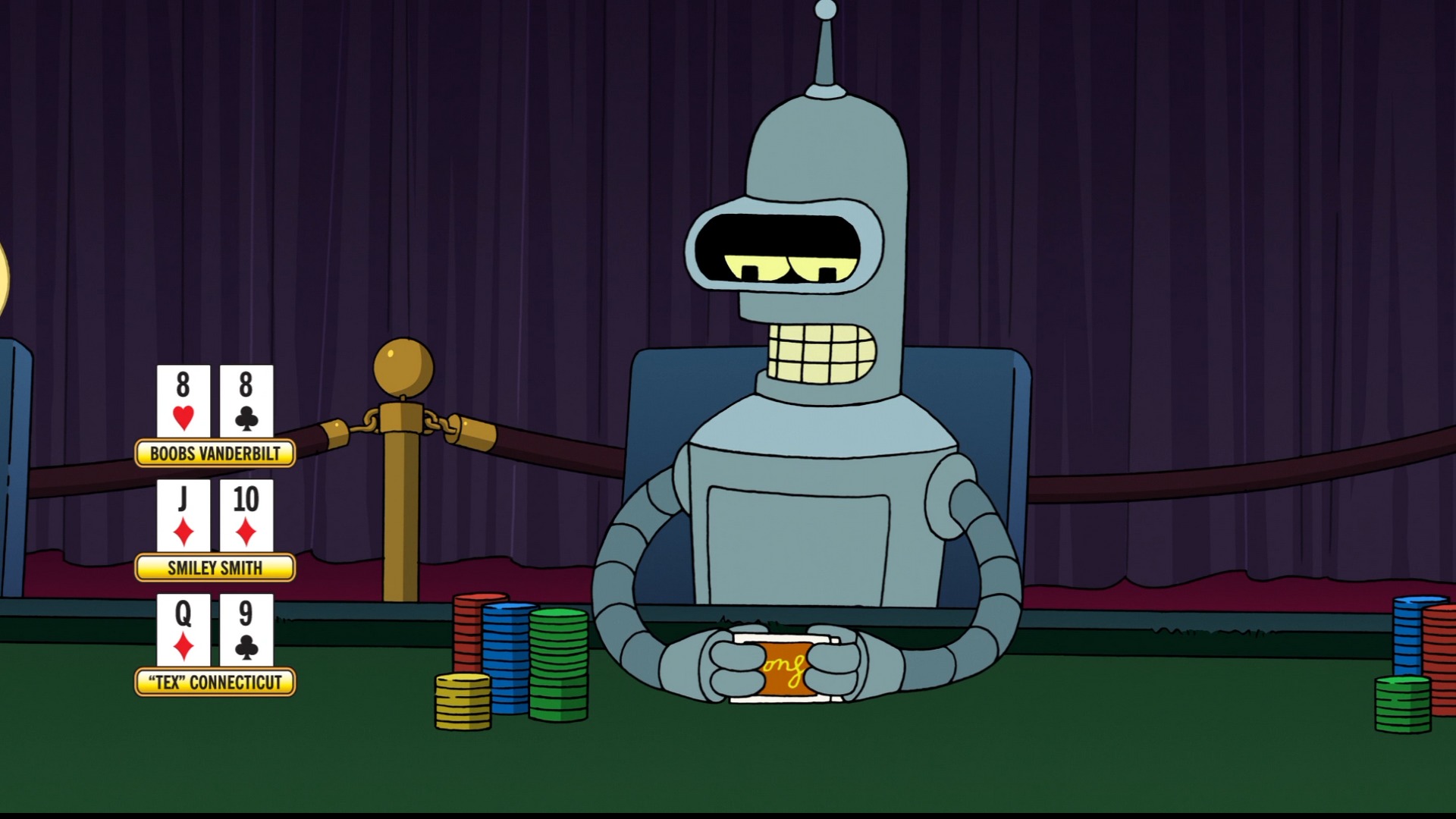 Bender Futurama Poker Wallpaper