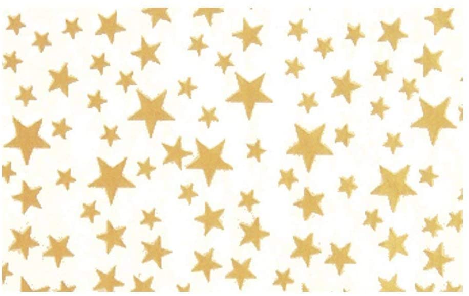 Amazon Gold Stars On White Background Tissue Paper 20in
