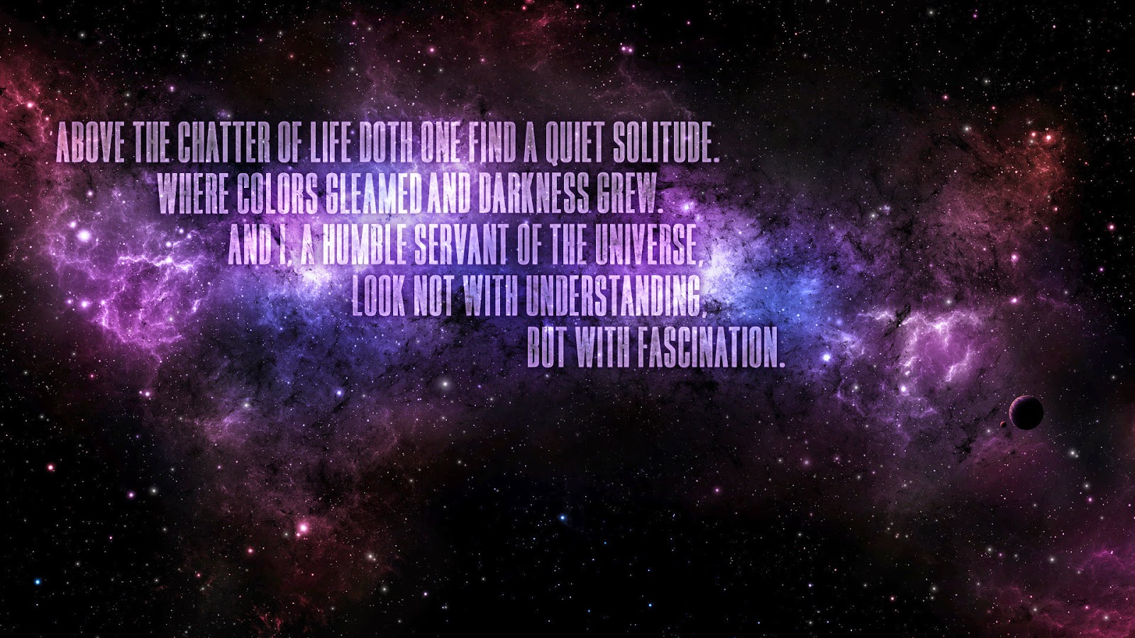 Wallpaper Galaxy Love Quotes
