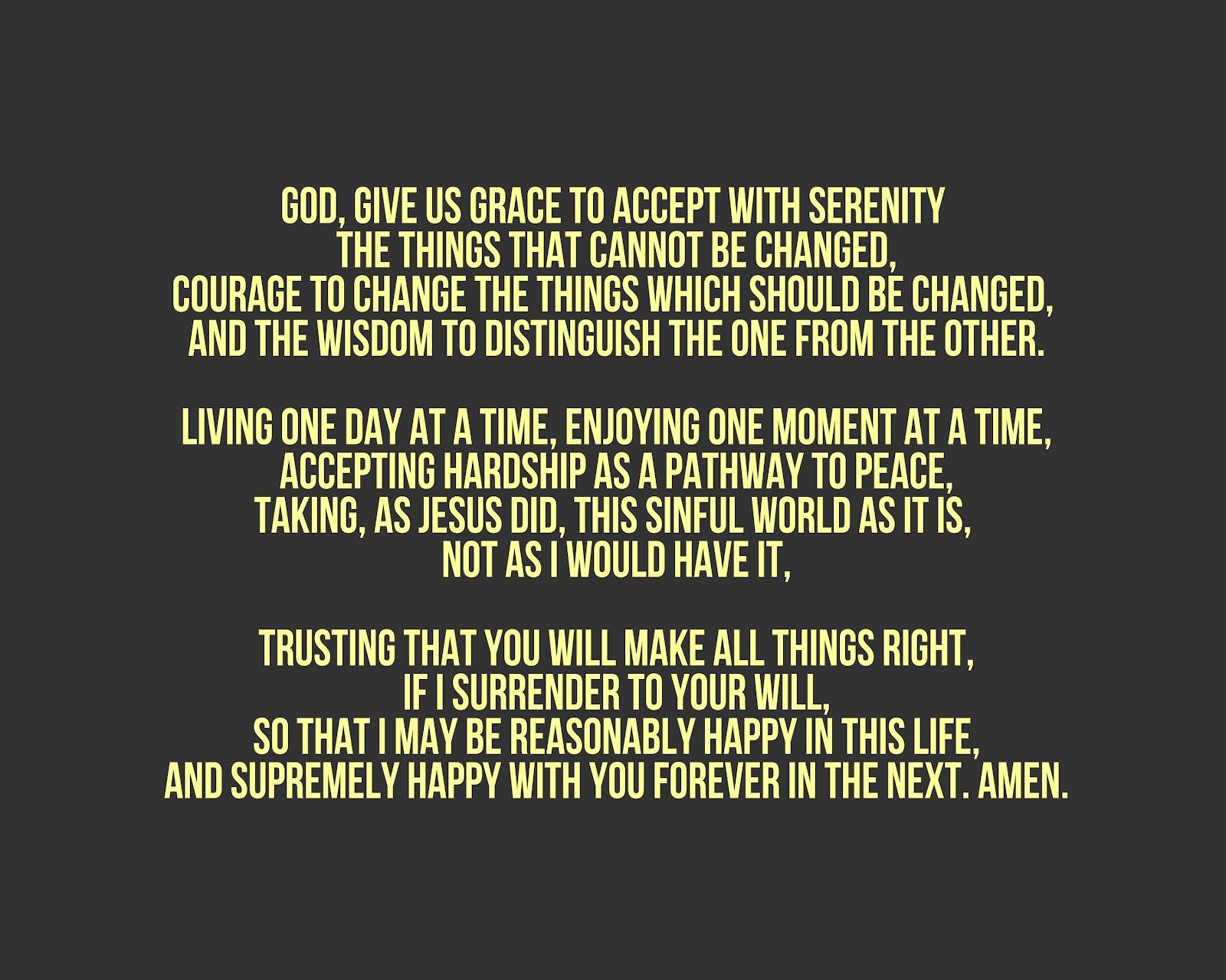 Serenity Prayer Background