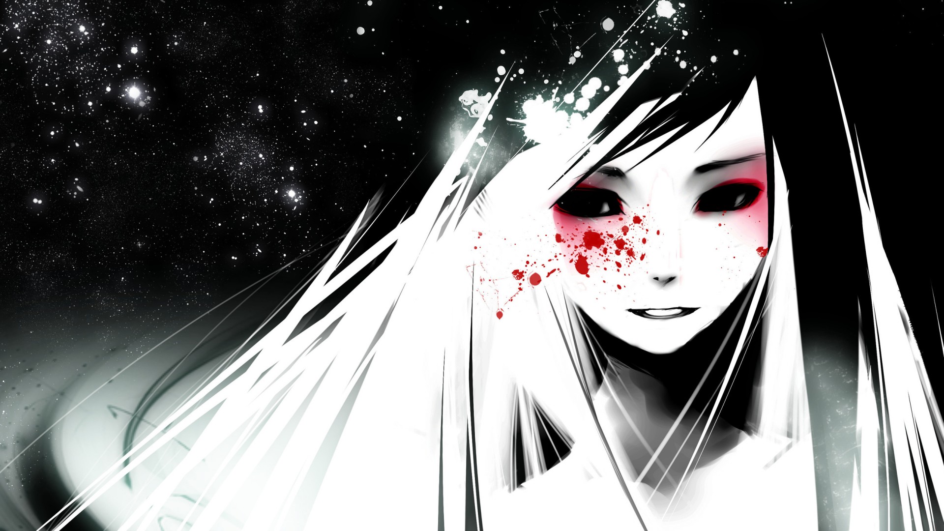 Dark Anime Cartoon Girl HD Image Wallpaper
