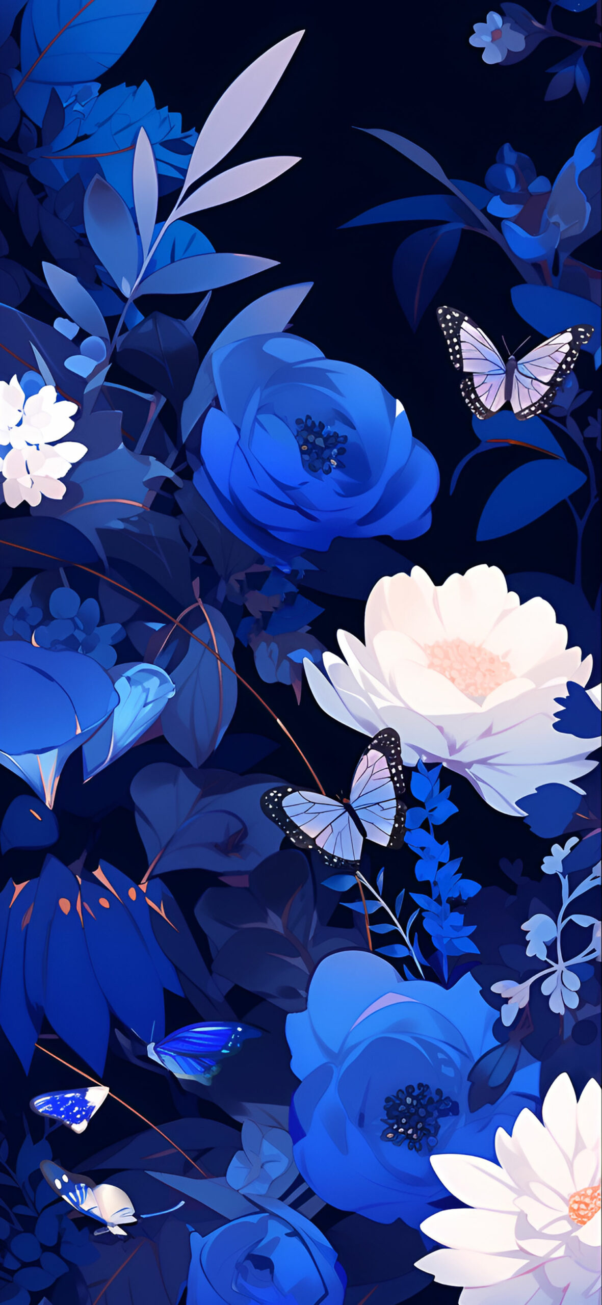 Blue Flowers Wallpaper