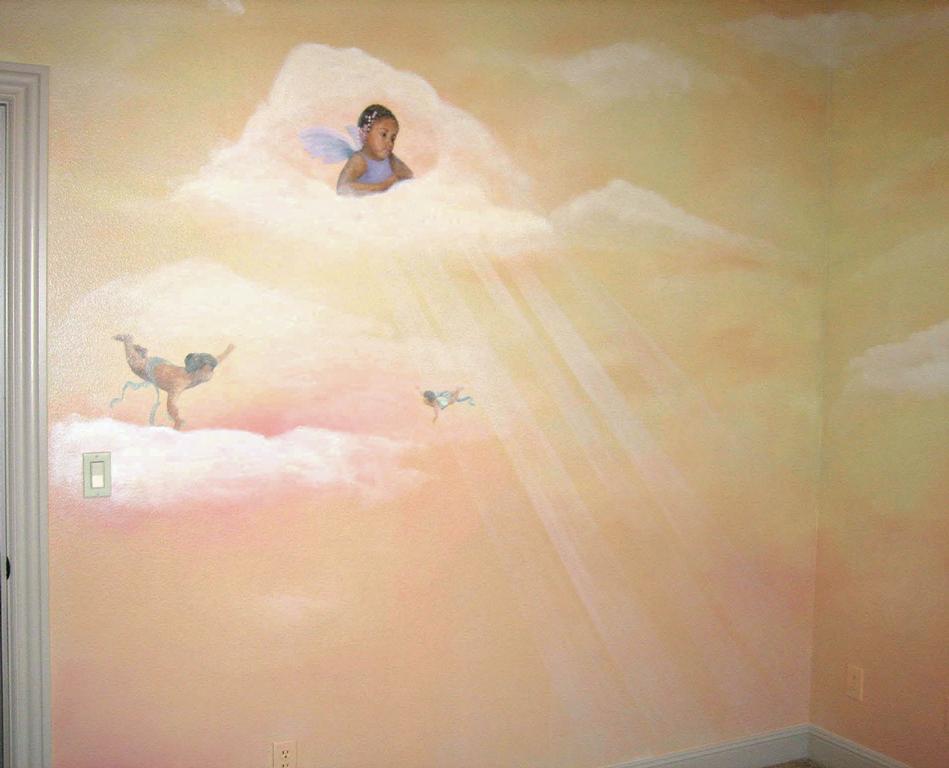 Cherubs Bedroom Wall Mural By Melissa Barrett Paint Design Murals