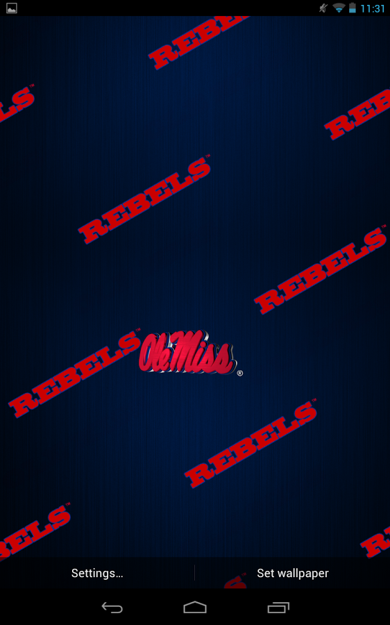 Ole Miss Rebels Live Wallpaper With Animated 3d Logo Background