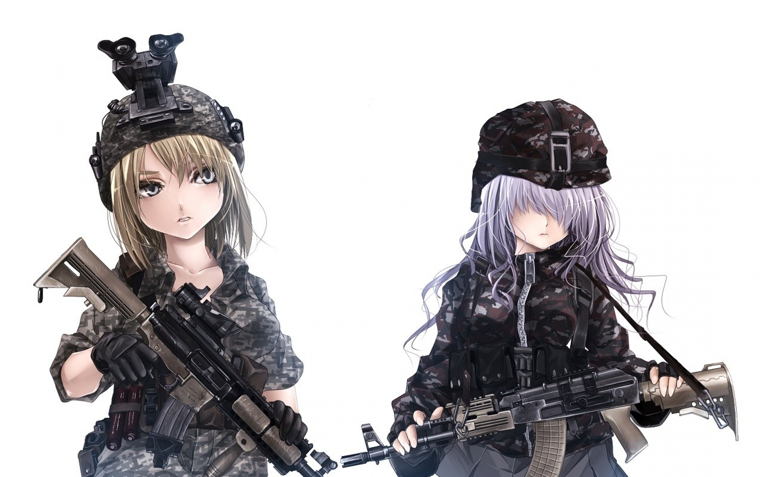 Wallpaper Military Ecchi Weapons Anime