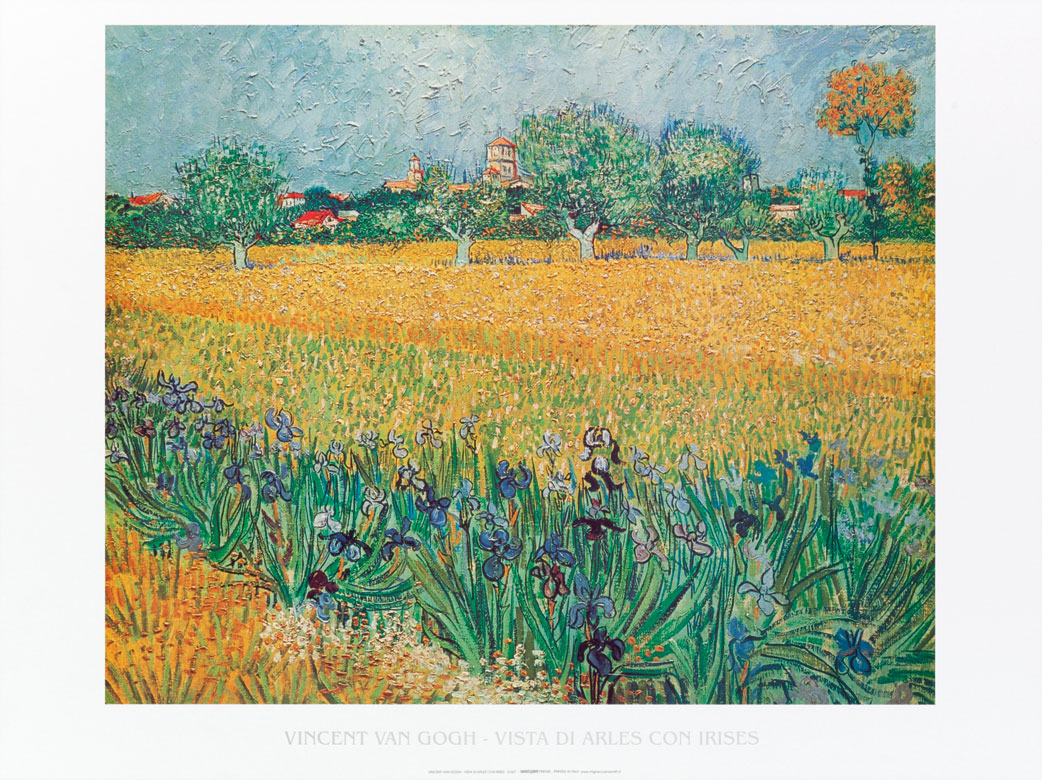 Arles Con Irises Vincent Van Gogh As Art Print Or Hand Painted Oil