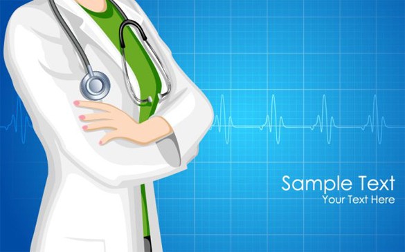 Blue Medical Doctor Vector Background Graphics