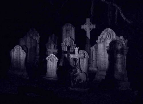Ghost In Graveyard For