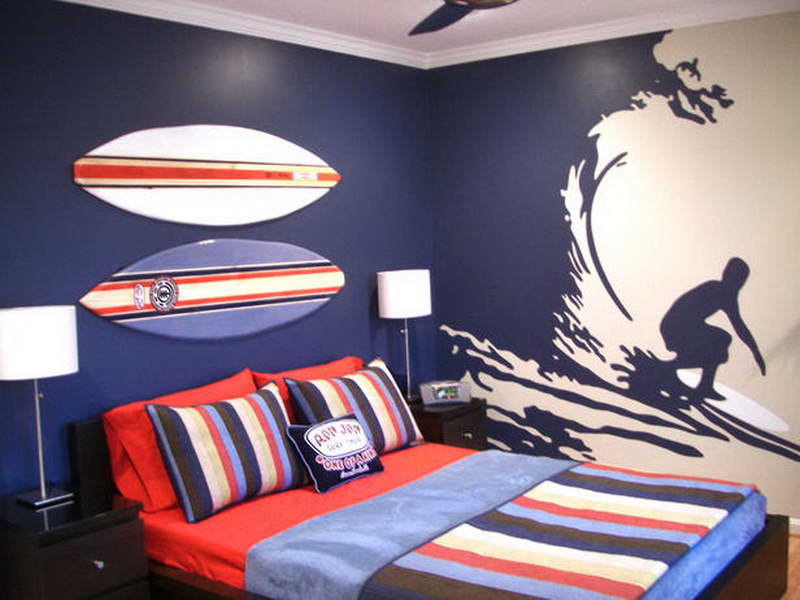 Surfing Teenage Boys Bedroom On The Owner Builder Work