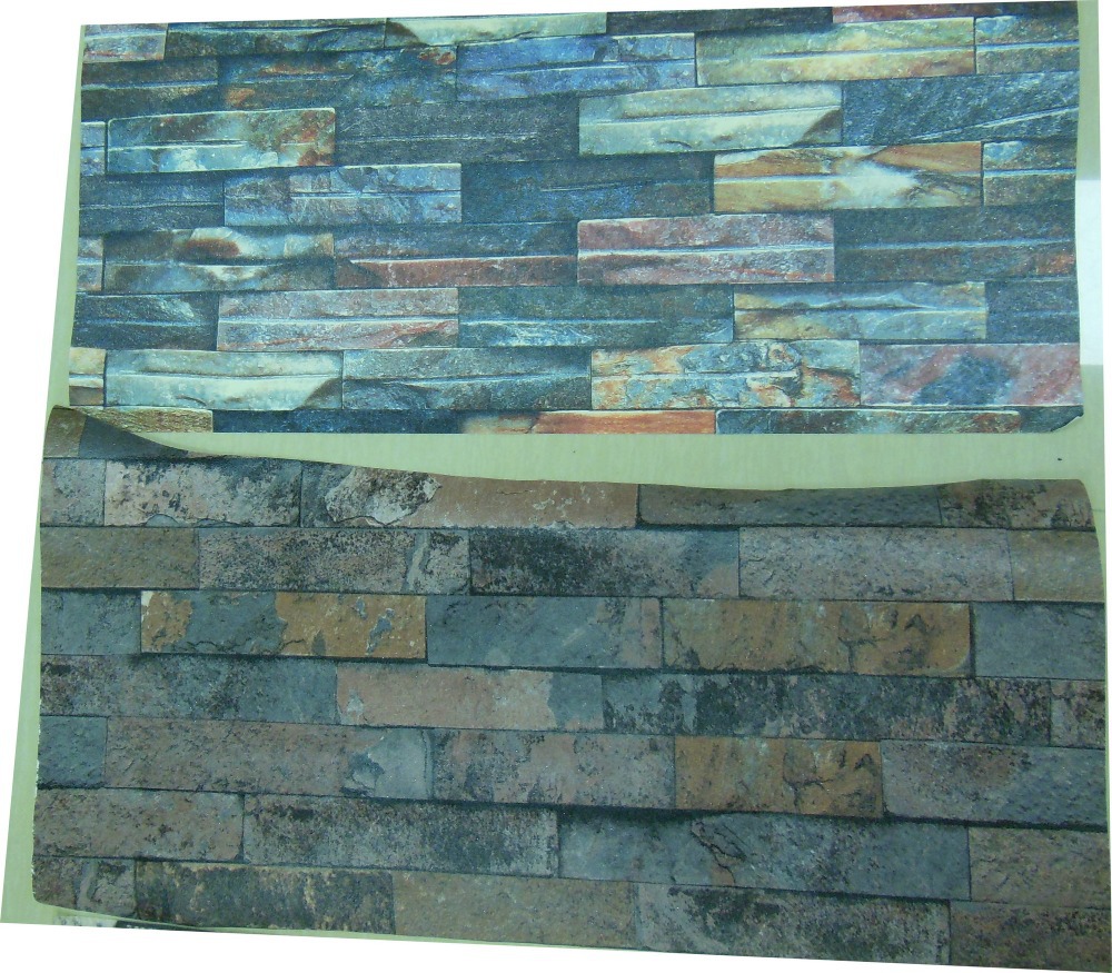 Brick 3d Textured Flexible Stone Wallpaper Heart Fire