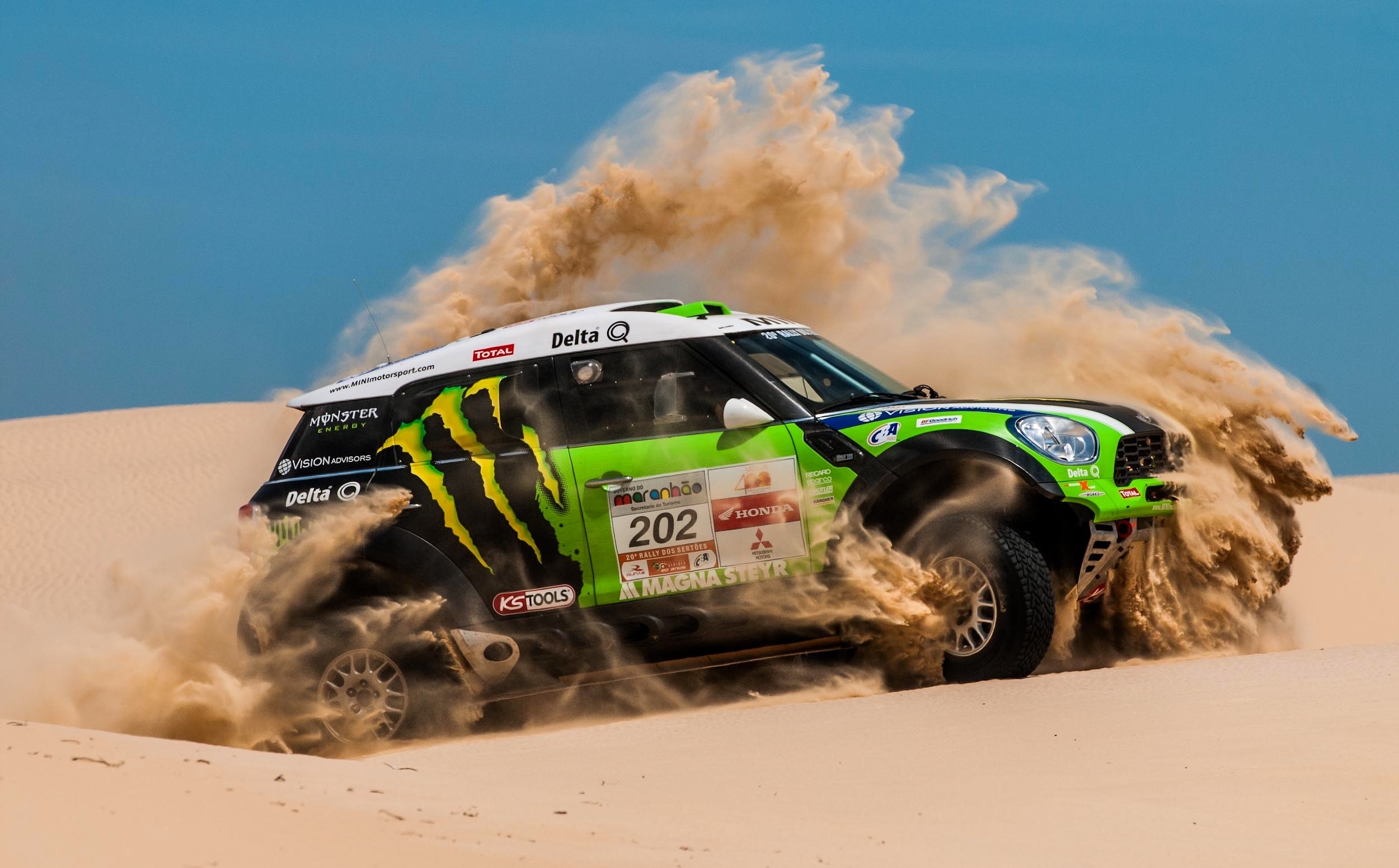Dakar Rally X Raid Mini Cooper Offroad Awd Race Racing Wallpaper