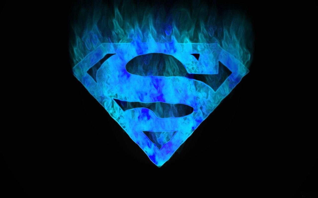 Download Superman Logo wallpaper s blue flame