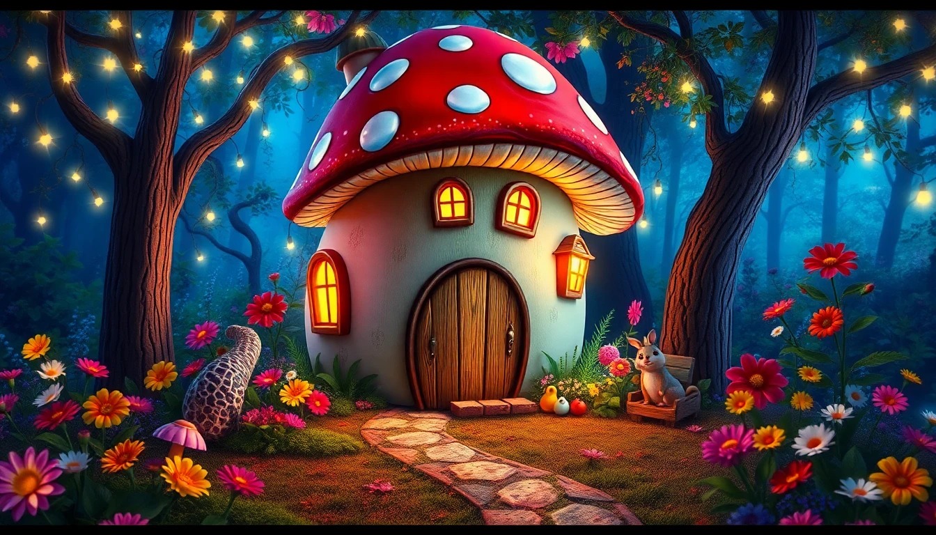 Mushroom House Wallpaper