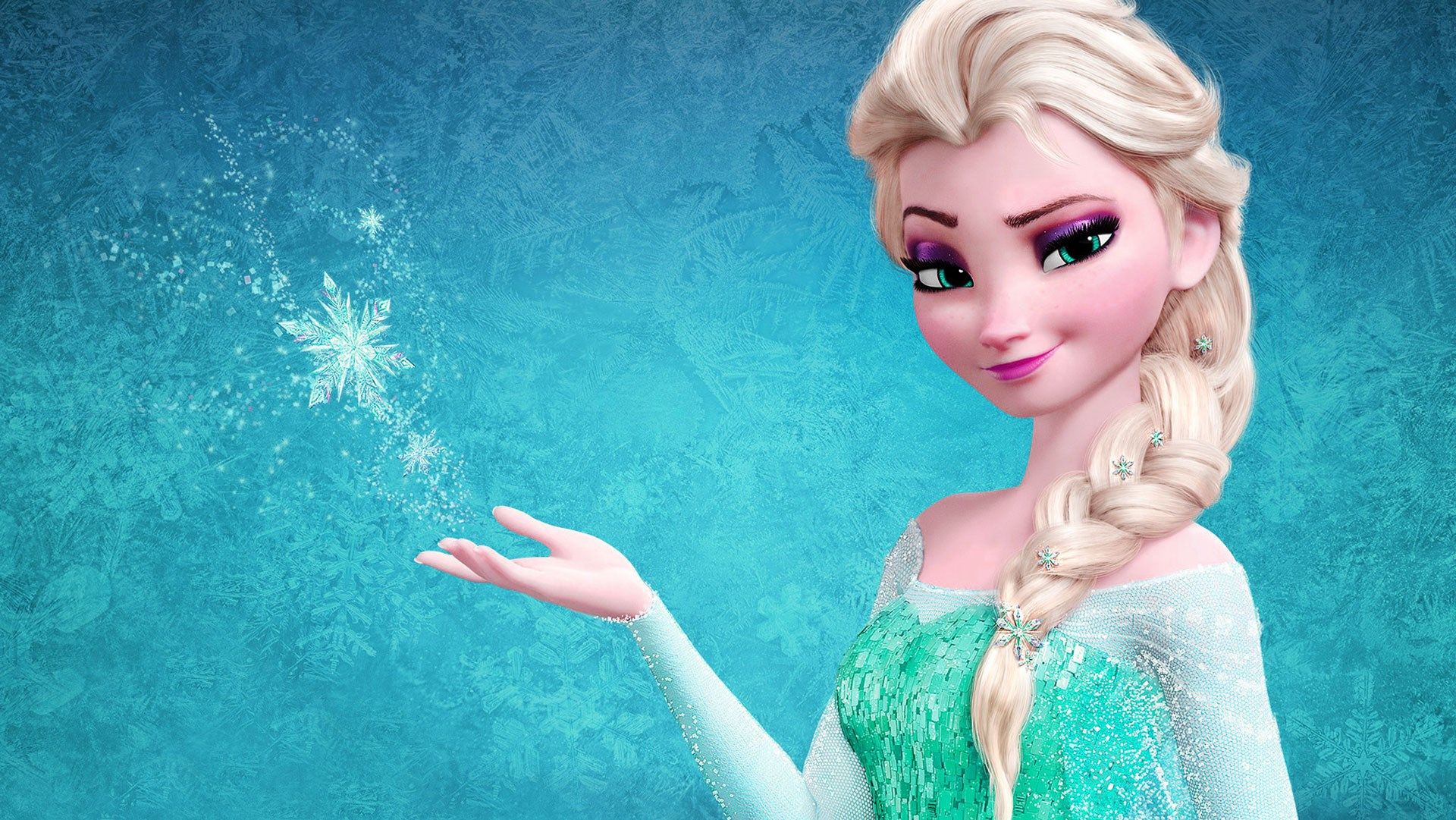 Elsa from Disney's Frozen creating ice magic