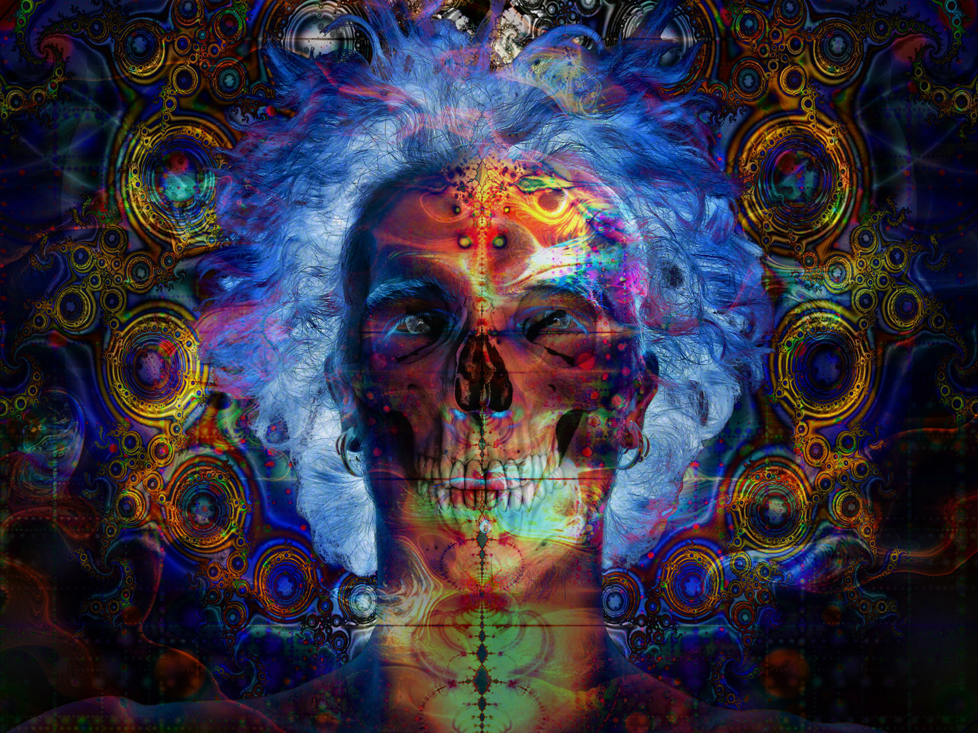 HD wallpaper psychedelic skull smoking brain surreal drugs Rastafari   Wallpaper Flare