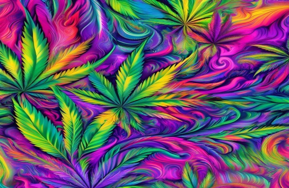 Psychedelic Weed Wallpaper