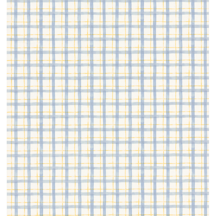  Brewster Wallcovering Blue and Yellow Plaid Wallpaper at Lowescom