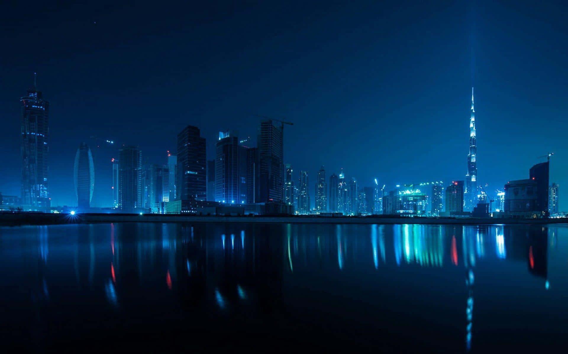 Aesthetic Puter 4k Dubai Skyline Wallpaper