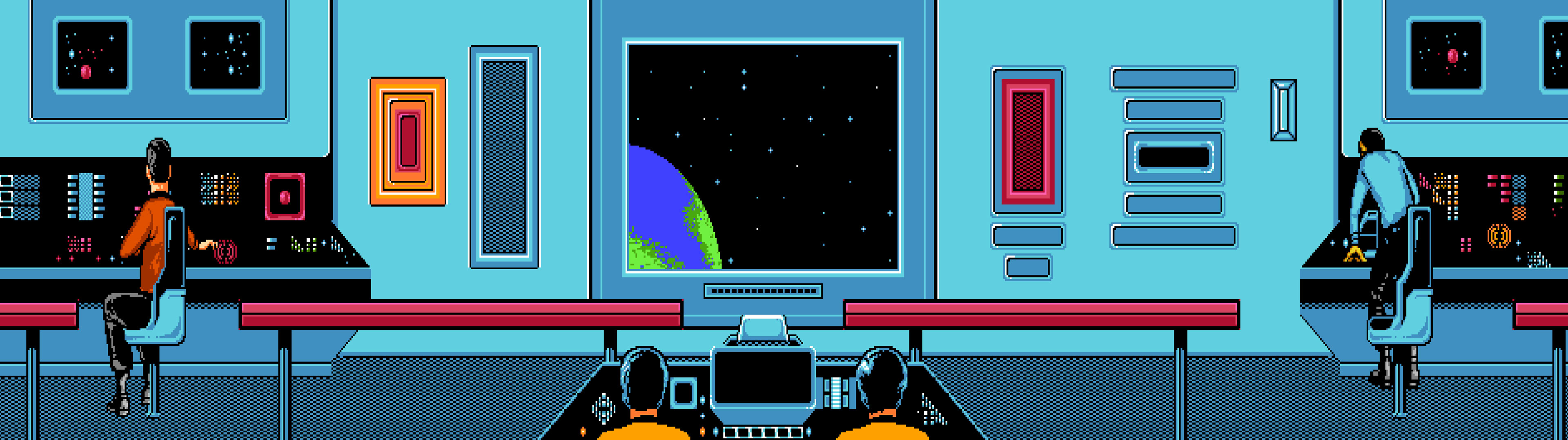 Multi Monitor Dual Screen Video Games Retro Classic Sci Fi Science