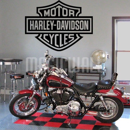 large harley davidson wall decals