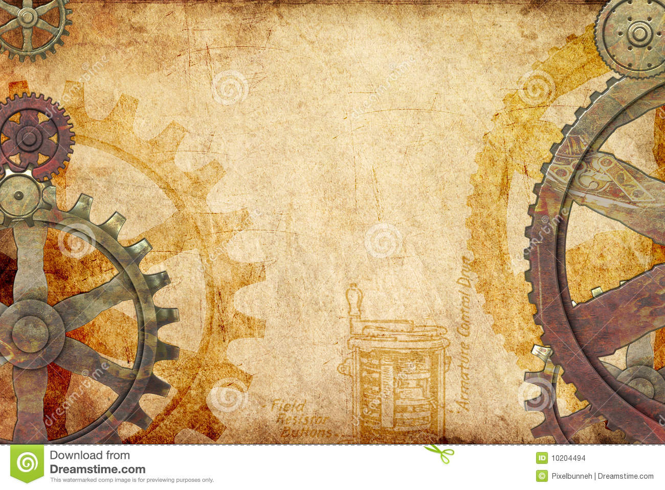 Steampunk Gears And Cogs Wallpaper Background