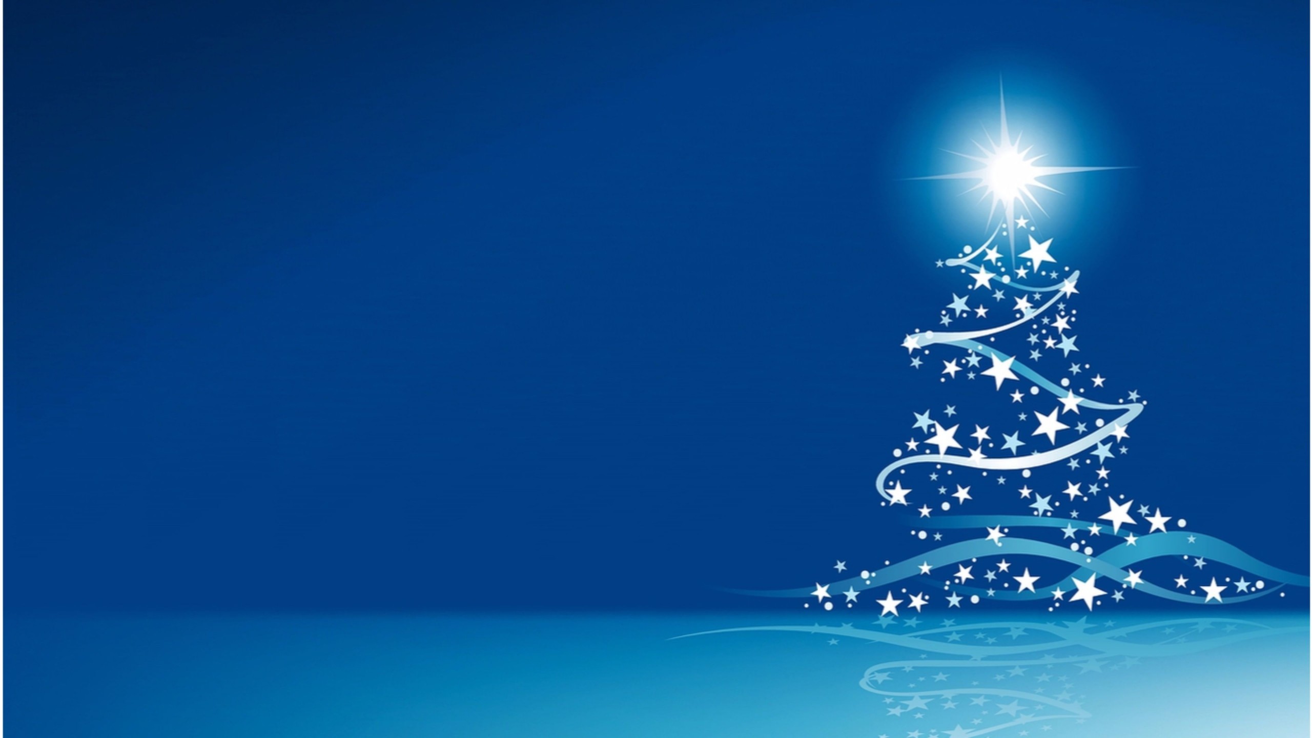 A stylized Christmas tree with glowing stars on a deep blue background, evoking a preppy and festive holiday spirit