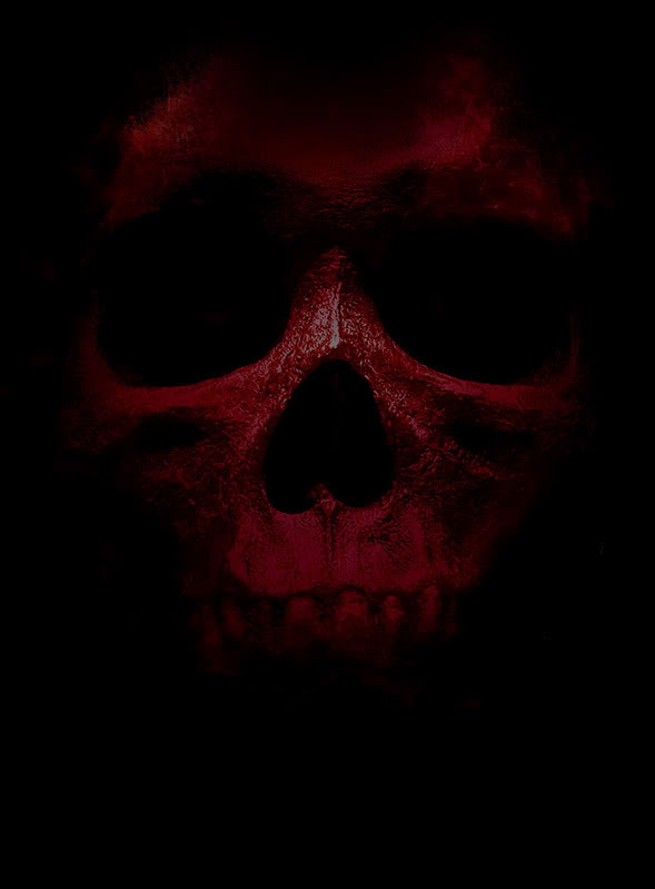 Charred Red Skull Wallpaper Background Theme Desktop