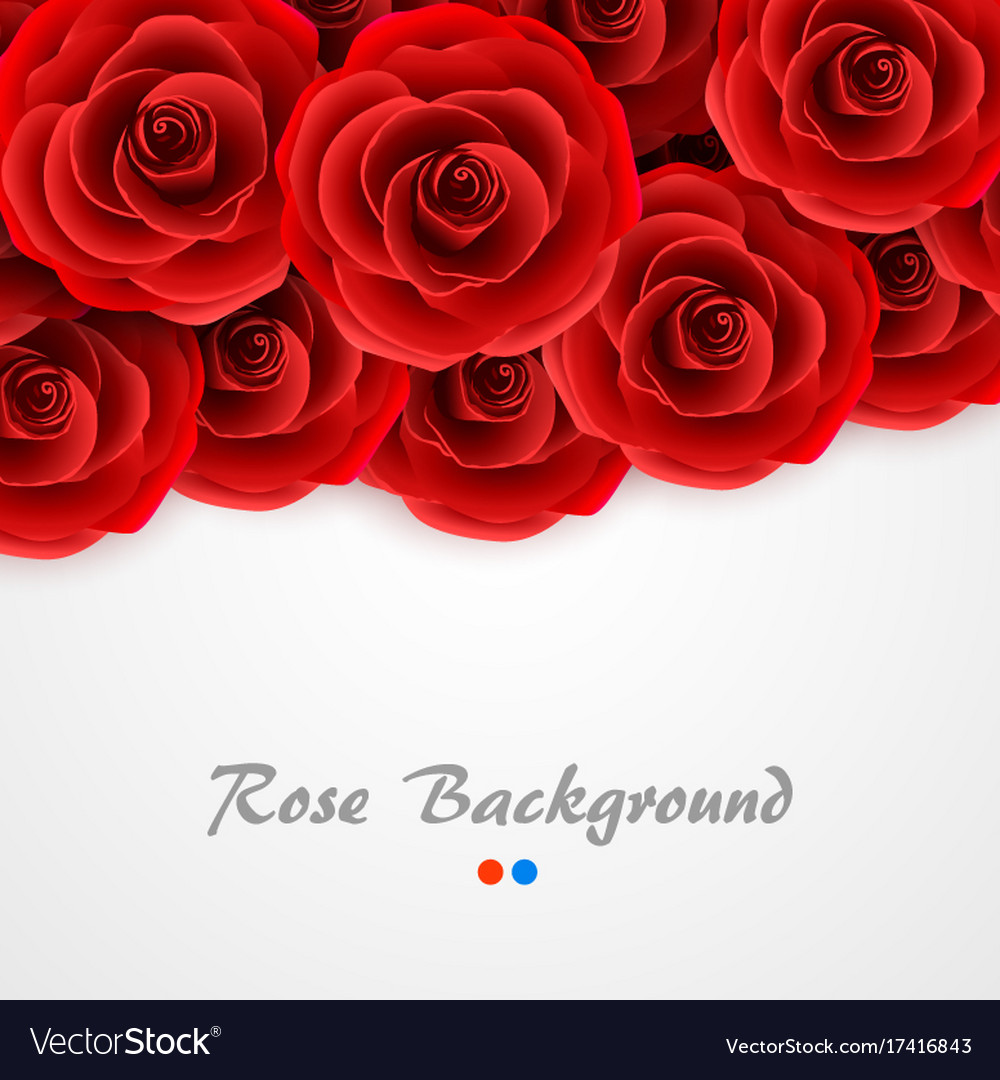 Red Roses Background Rose Cover For Wedding Vector Image