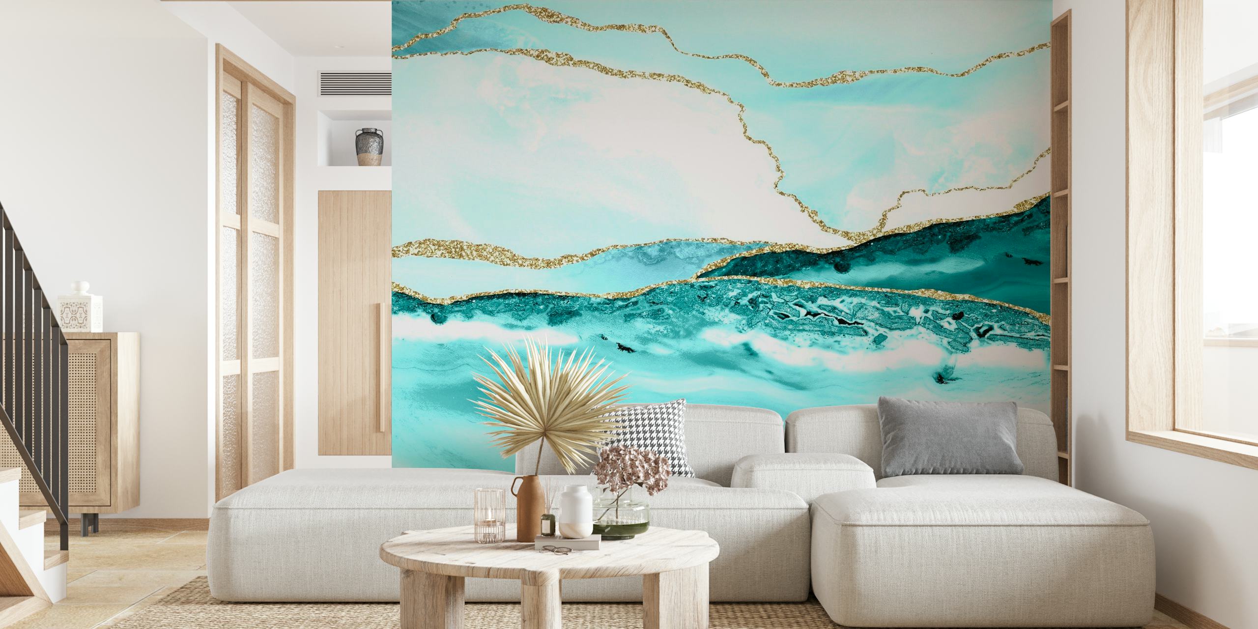 Teal Marble Wallpaper