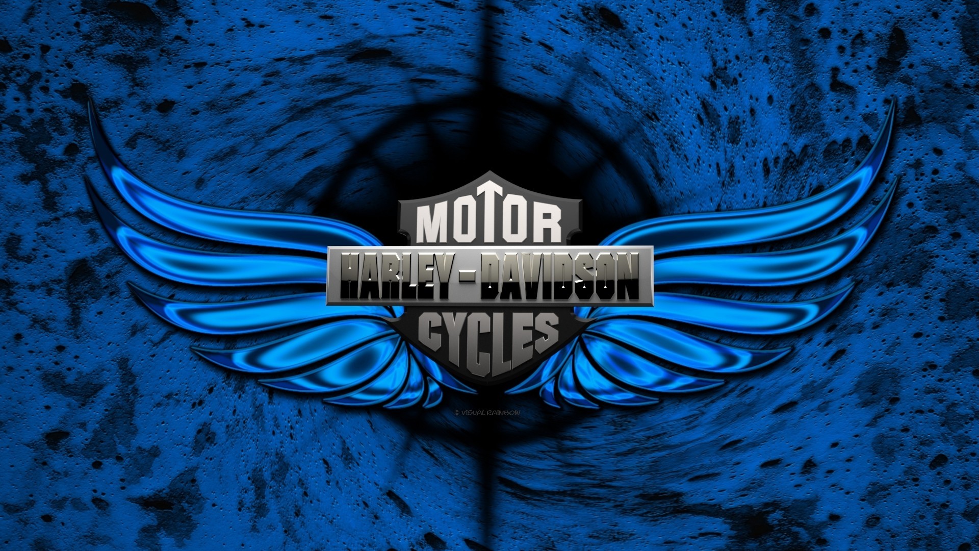Miller Harley Davidson Blue Wallpaper For iPhone Hq Background