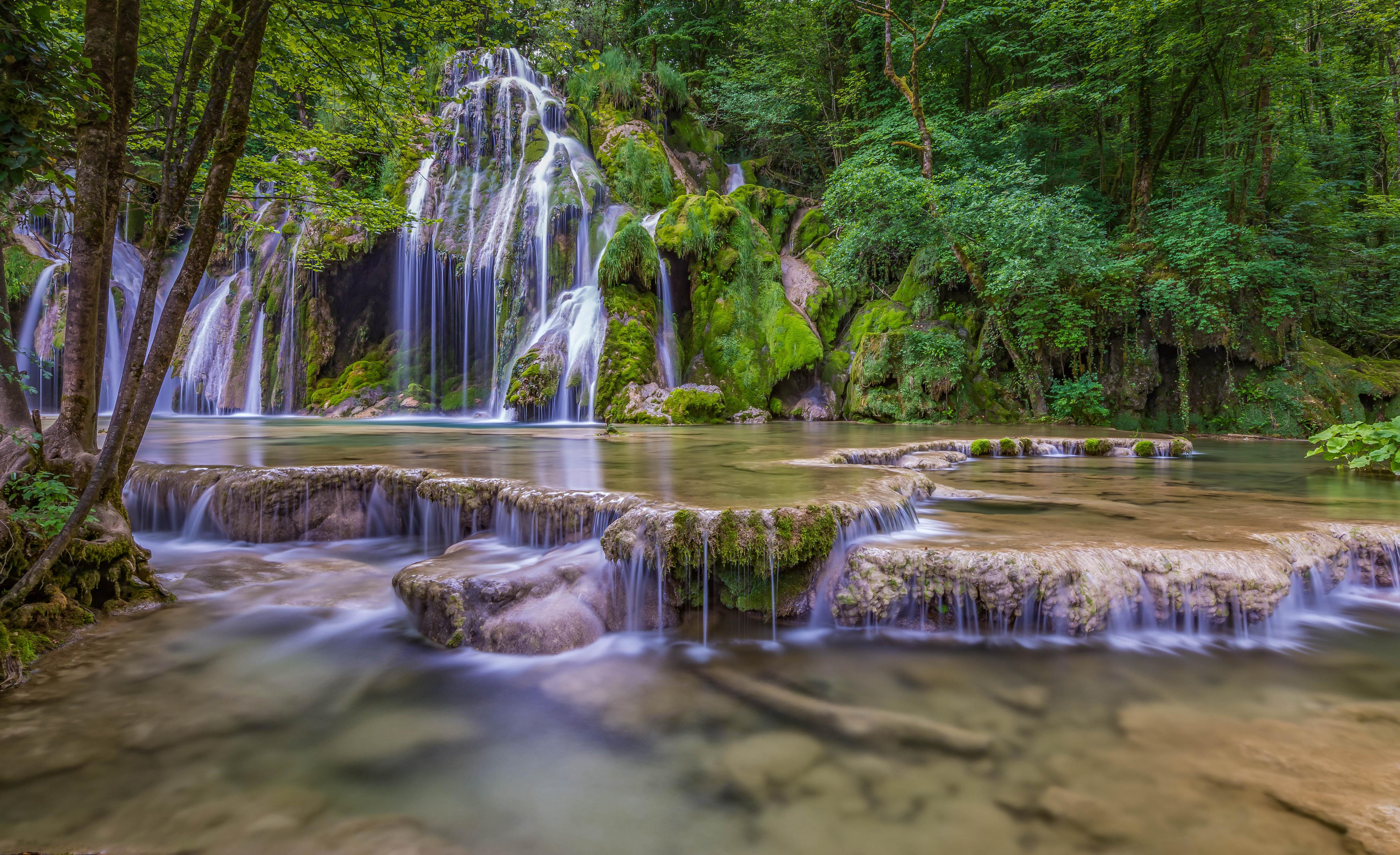 Waterfalls In Tropical Forest
