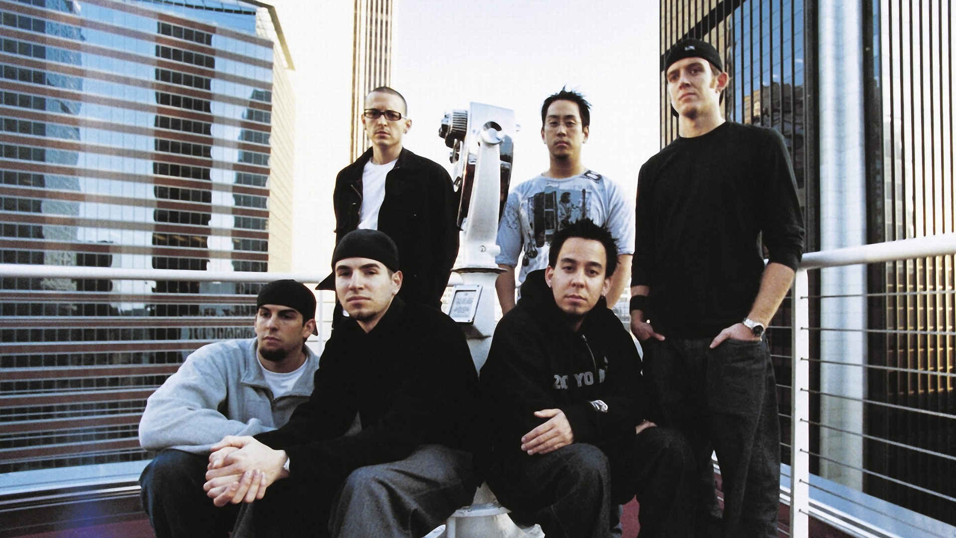 Linkin Park Roof City Houses Band Full HD 1080p Background