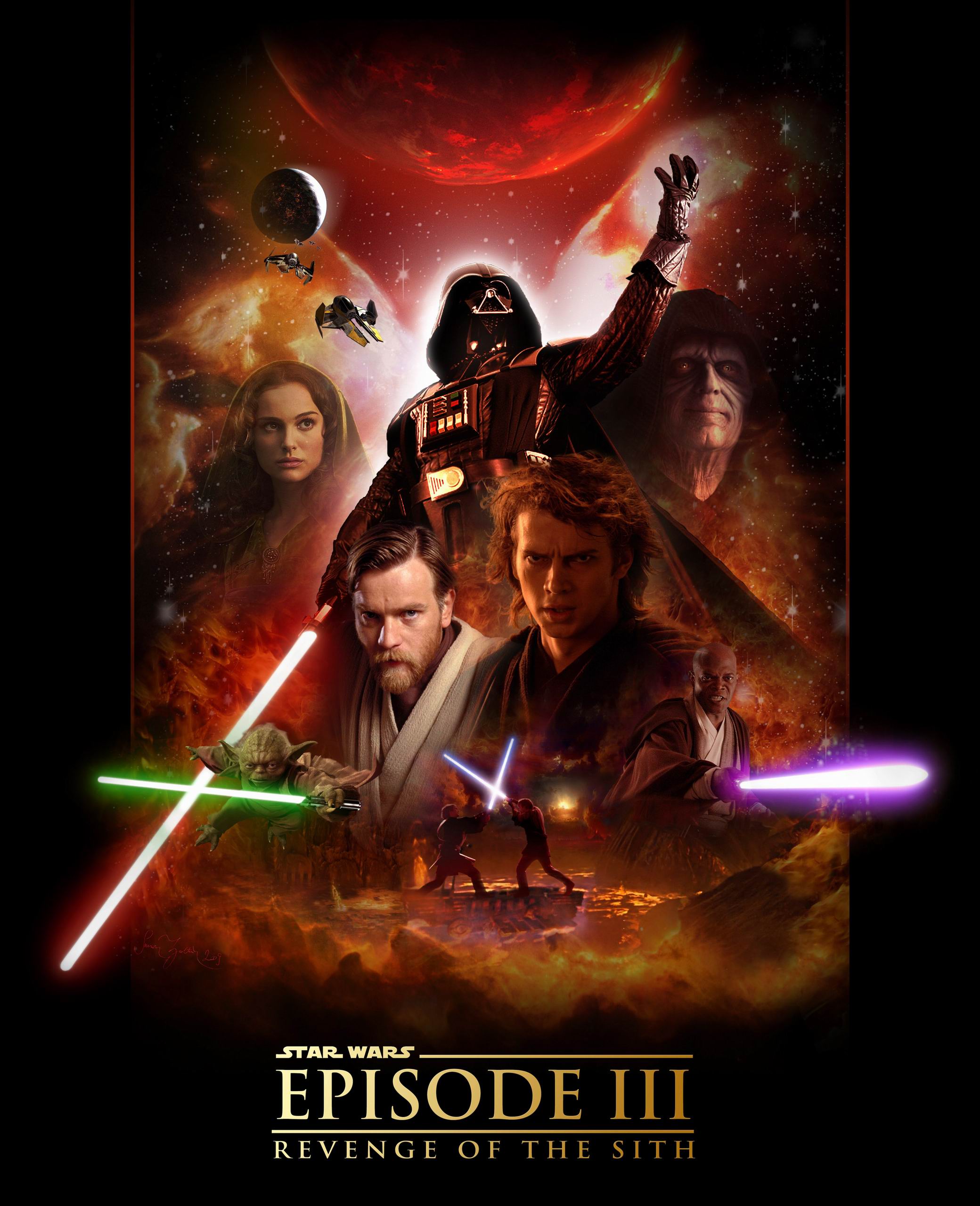 two posters represents the Good and the Evil in Star Wars Episode III