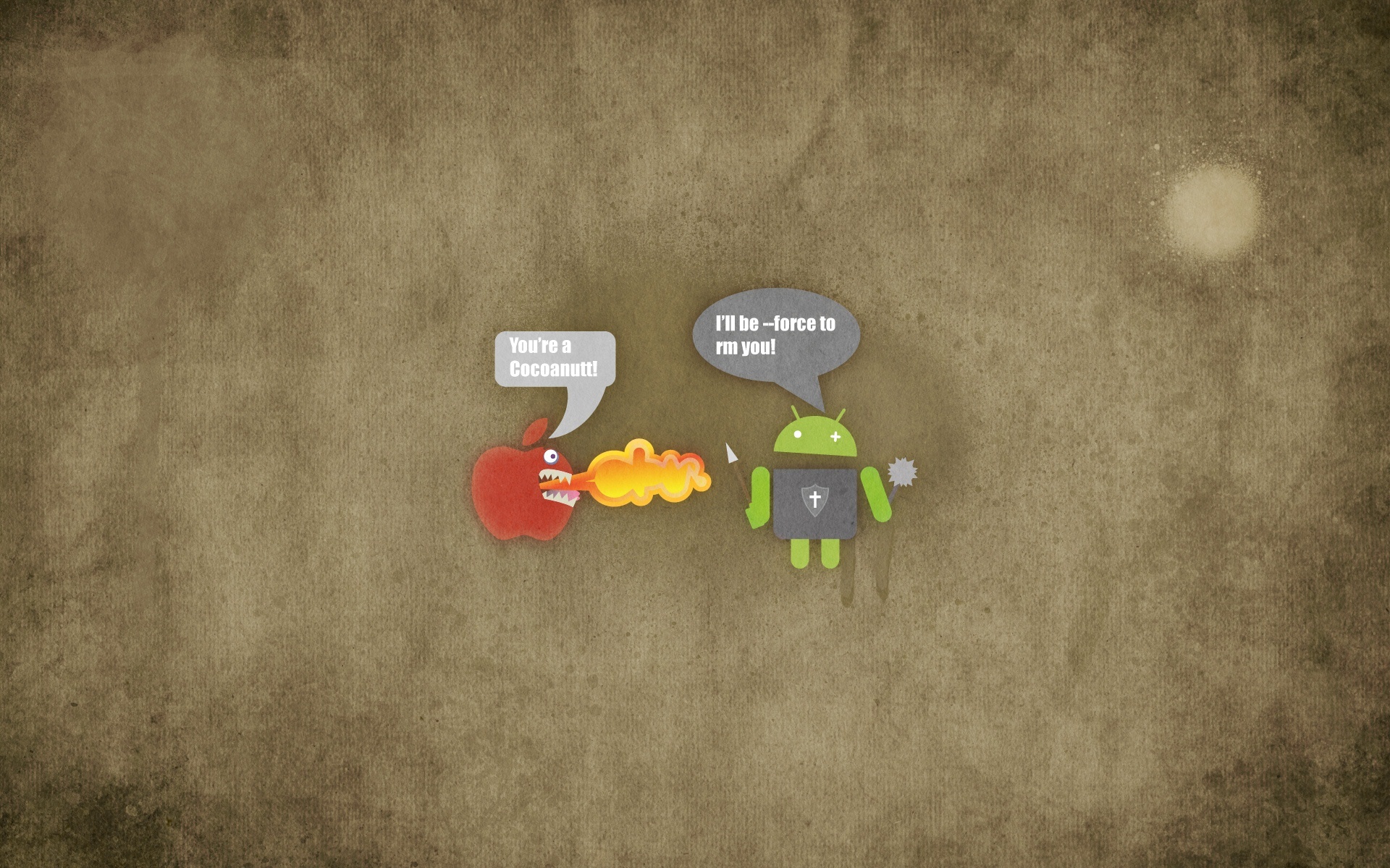 android wallpaper wallpapers apple retro funny versus