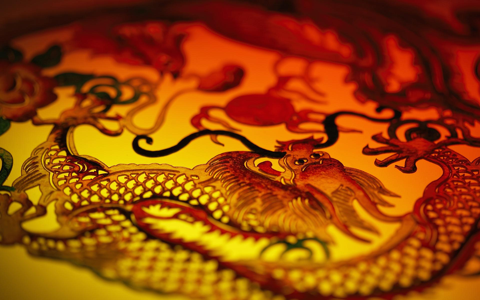 Fantasy Dragon Asian Oriental Art Wallpaper