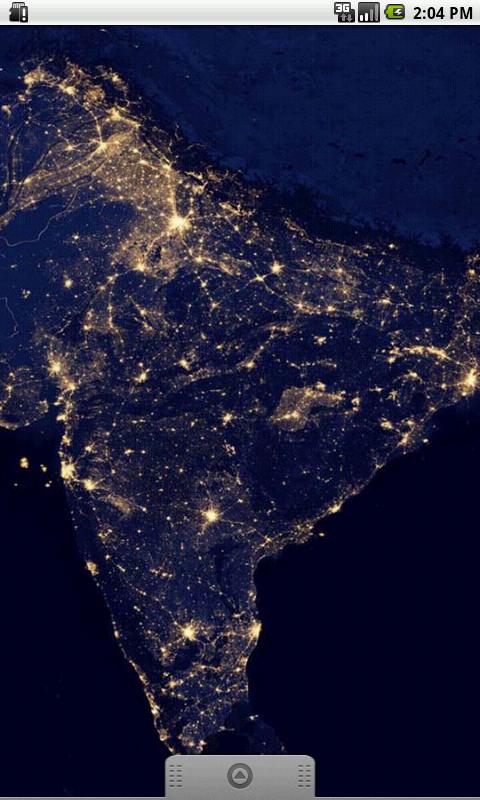 Earth At Night India Wallpaper Screenshot