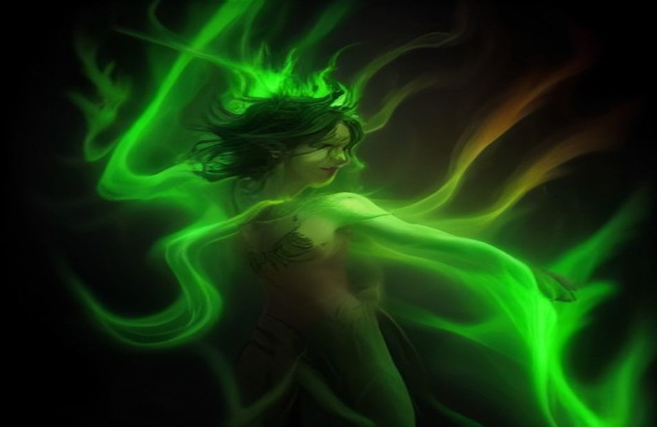 Green Flame Wallpaper