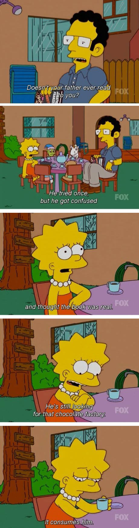 Funny Simpsons Lisa Book Quote1 Wallpaper