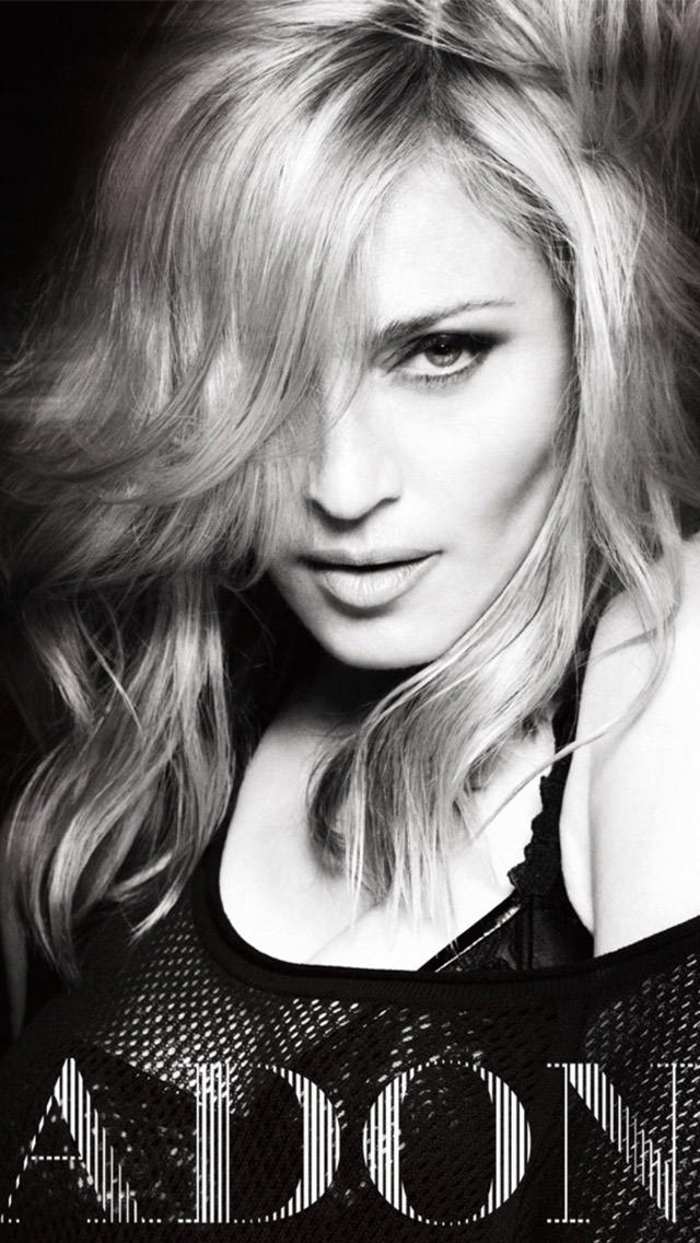 Madonna Ciccone Black And White Wallpaper iPhone