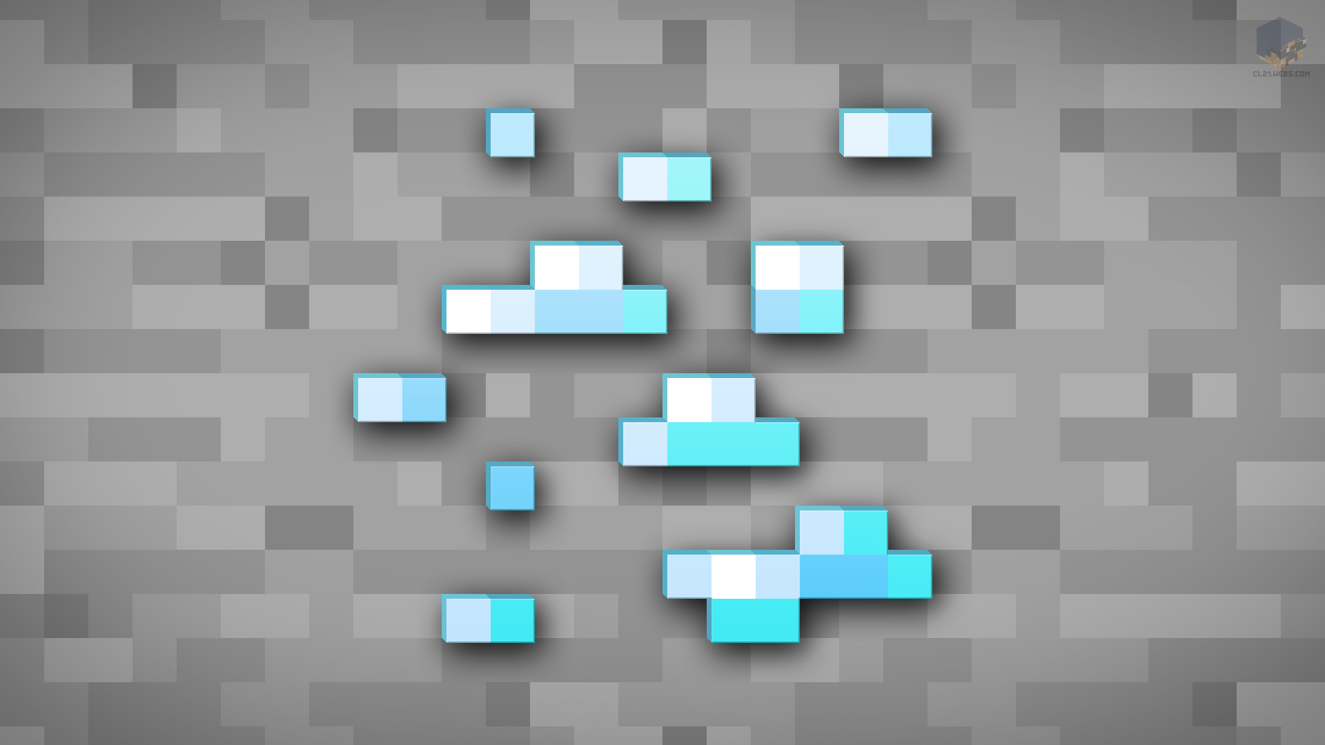 Minecraft Shaded Diamond Ore Wallpaper By Chrisl21