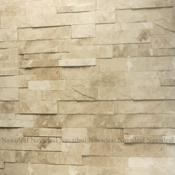 Free Download Cream Stacked Brick Stone Faux Realistic Pvc