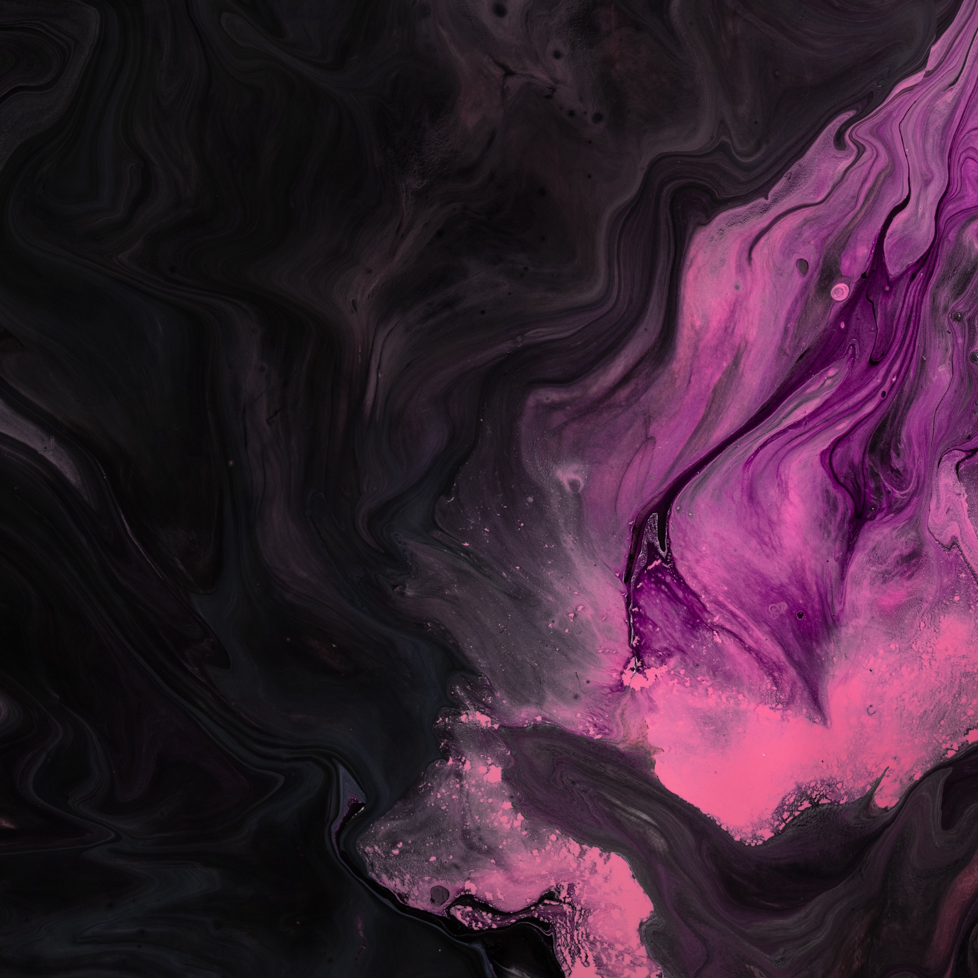 Wallpaper Paint Stains Pink Black Liquid And