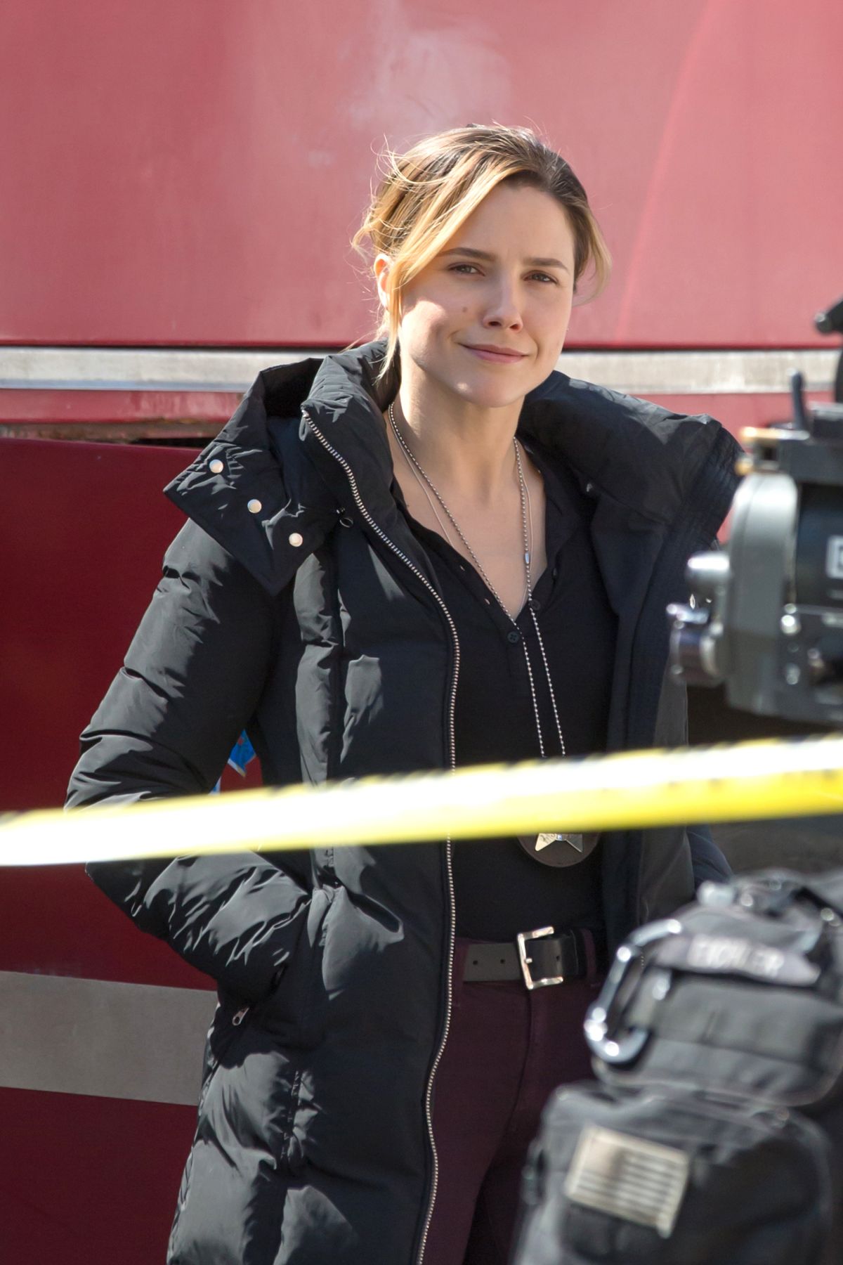 Sophia Bush On The Set Of Chicago Pd In Wallpaper