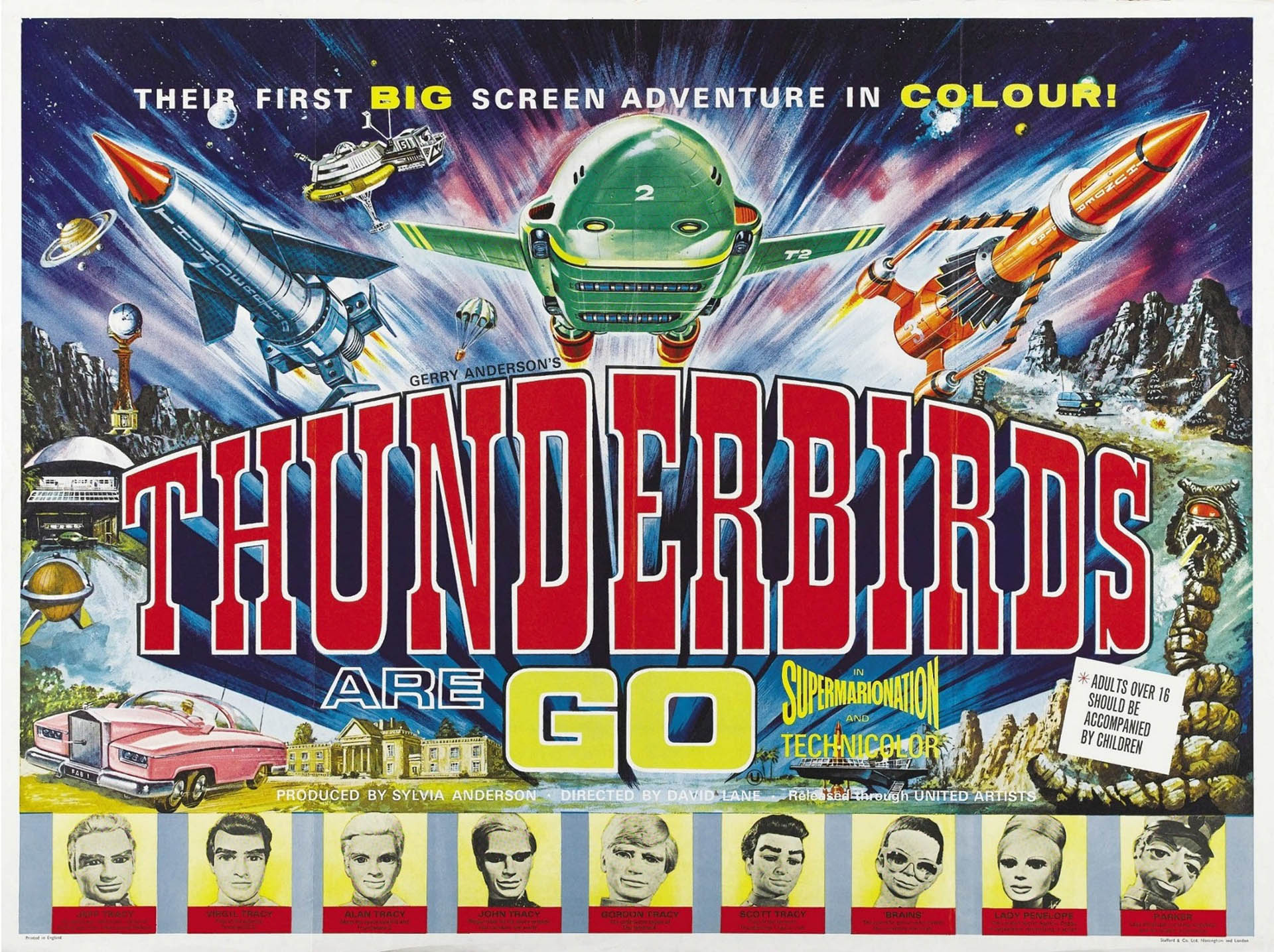 Thunderbirds Are Go 1960s B Movie Posters Wallpaper Image