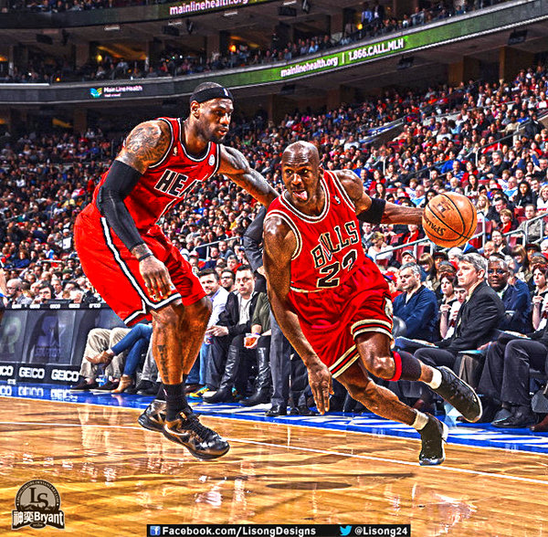 michael jordan vs lebron james wallpaper