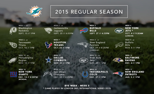 Miami Dolphins Schedule Is Here Power S Party